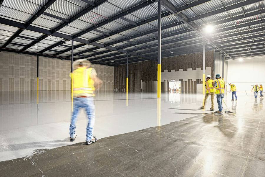Commercial office interior framed and finished by HQS